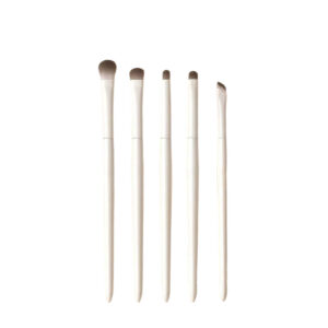 5 Pcs professional eye makeup brush set with white handles