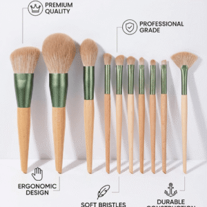 Premium quality original wooden cosmetic brush set