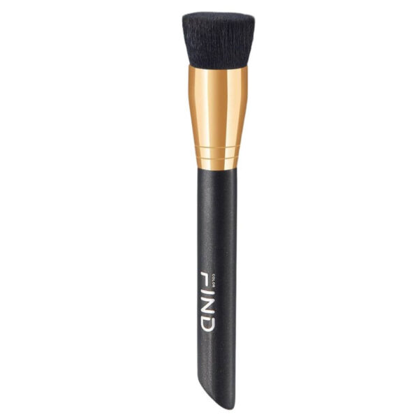 FIND COLOR professional flat top contour brush with gold ferrule and black handle