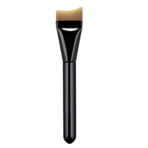 Professional S-shaped foundation brush with dense synthetic bristles