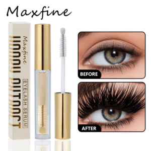 Close up of the ultra-fine applicator brush for eyelash growth serum