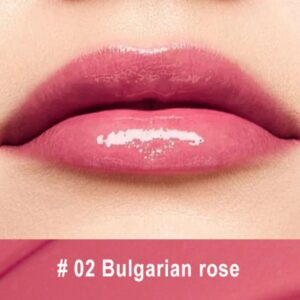 Close up of six shades of Romantic Beauty high-shine lip glaze