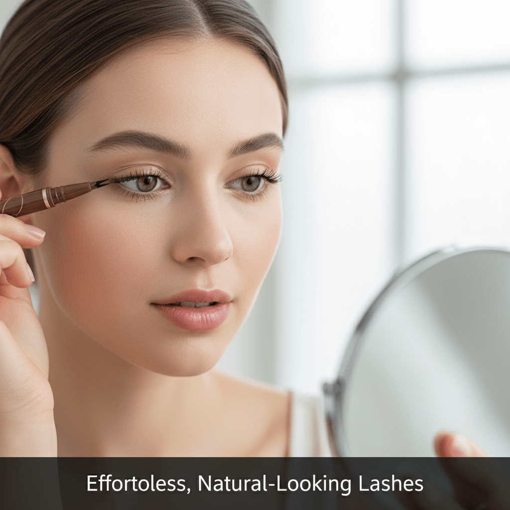 Close up of the split-tip applicator on the lower lash pen