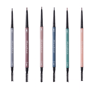 Maxine 6-piece ultra-fine eyebrow pencil set with dual-ended tips