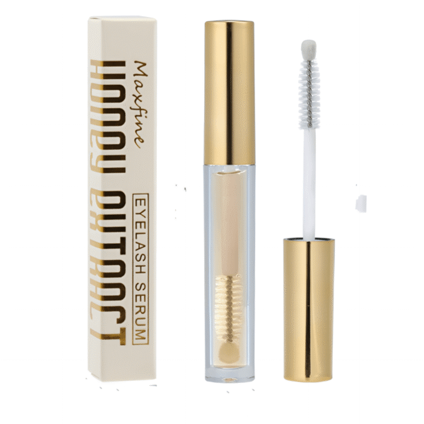 Maxine Eyelash Growth Serum gold tube with precision applicator brush