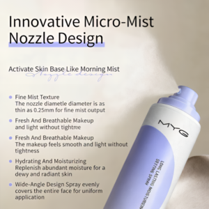 Close up of 0.25mm micro-mist nozzle on MYG setting spray