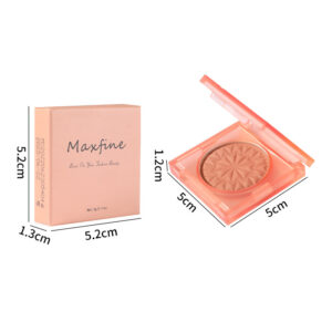 Dimensions of the MAXFINE highlighting powder box and compact case