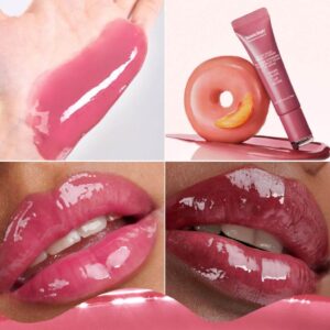 Side view of the Romantic Beauty lip glaze windowed packaging