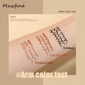 Maxine liquid eyeliner bottle showing portable 11cm dimensions