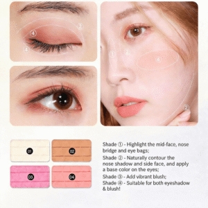 Travel-size 12x6.5cm contour powder palette for portable makeup application