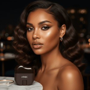 Hand holding an open VIPABC cream contour stick showing the ergonomic curved balm